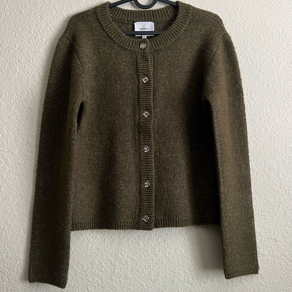 Reformation Olive Green Knit Cardigan - Picture 9 of 10
